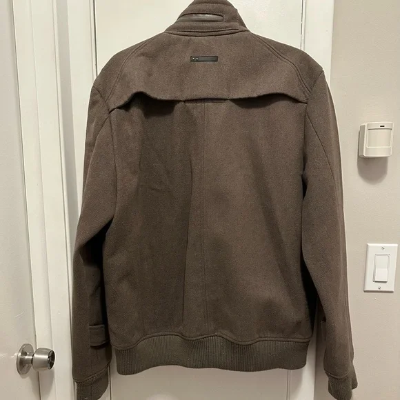 Premium Lounge Wool Blend Military Style Utility Cargo Jacket Coat Men XXL brown